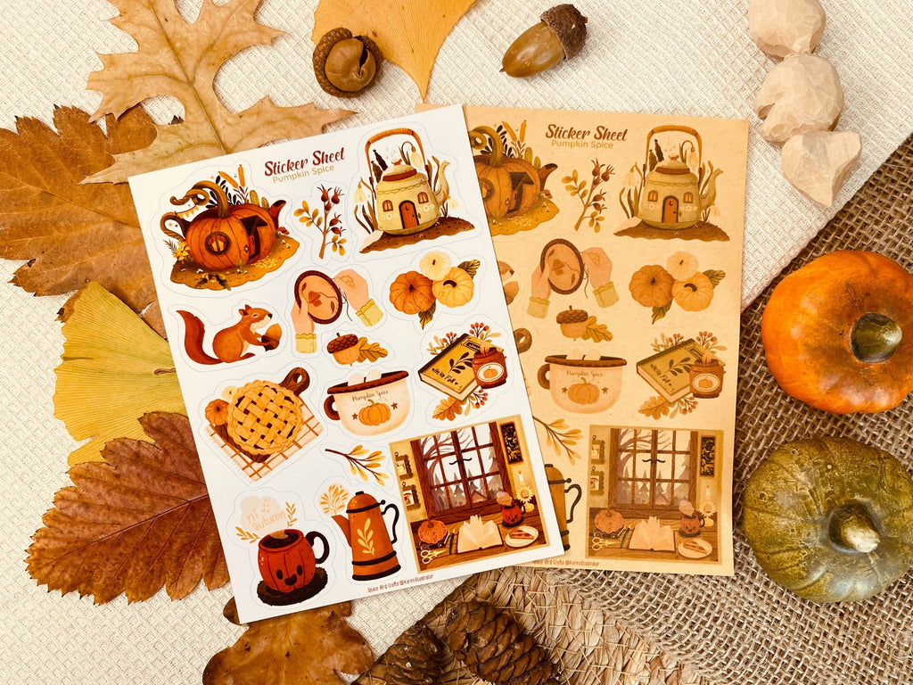 Pumpkin Spice Bujo Deco Stickers – Shine Sticker Studio