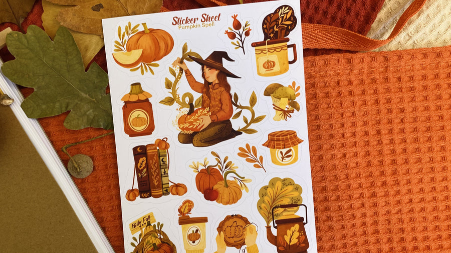 Pumpkin Spell Sticker Sheet