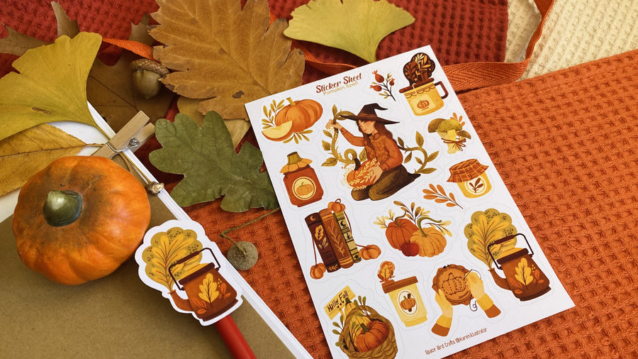 Pumpkin Spell Sticker Sheet