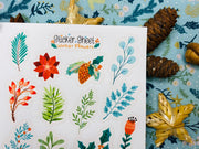 Winter Flowers Sticker Sheet