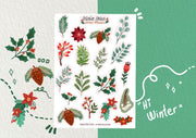 Winter Flowers Sticker Sheet