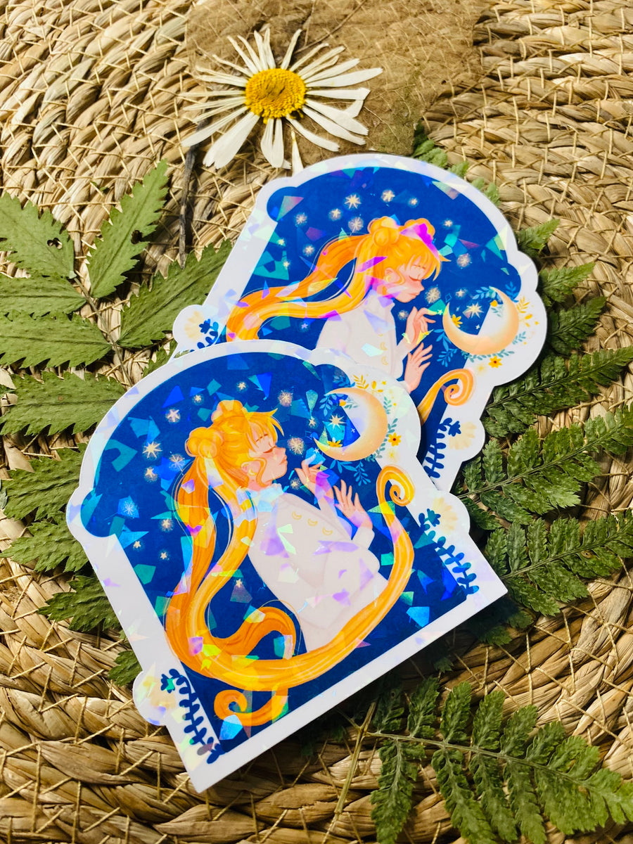 Moon Witch Holographic Vinyl Stickers