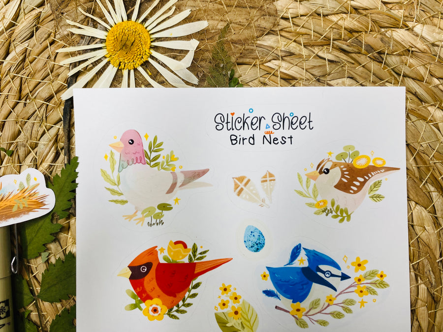 Bird Nest Sticker Sheet