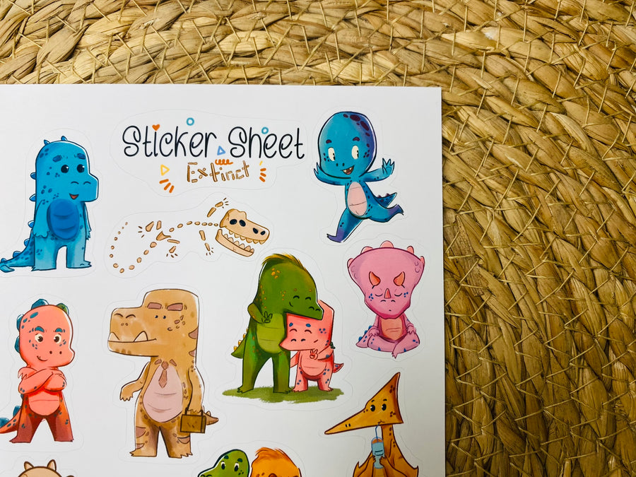 Extinct - Dino Sticker Sheet