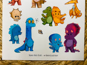 Extinct - Dino Sticker Sheet