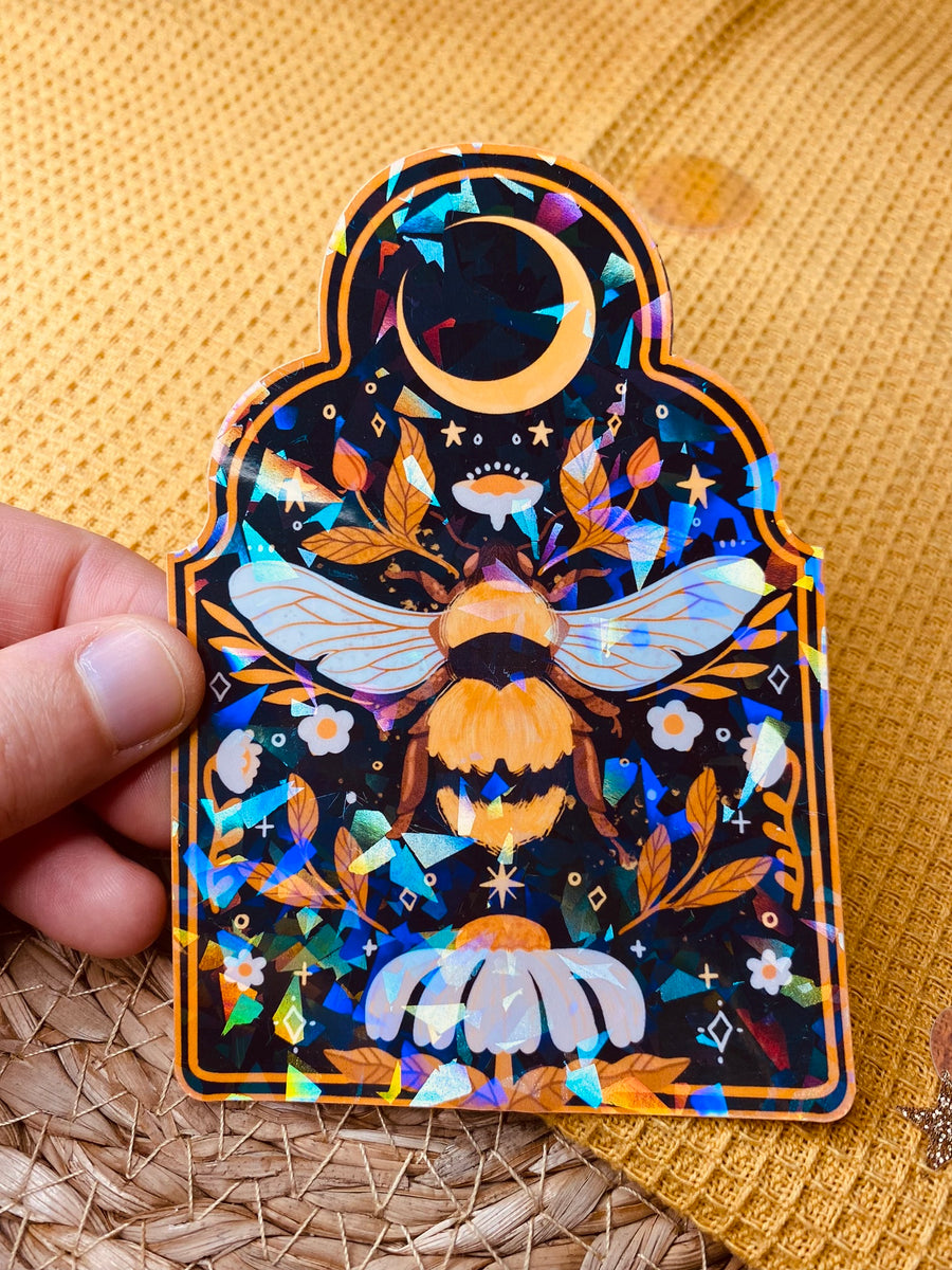 Queen Bee Holographic Vinyl Stickers - Bullet Journal Stickers