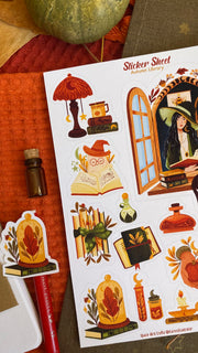 Autumn Library Sticker Sheet