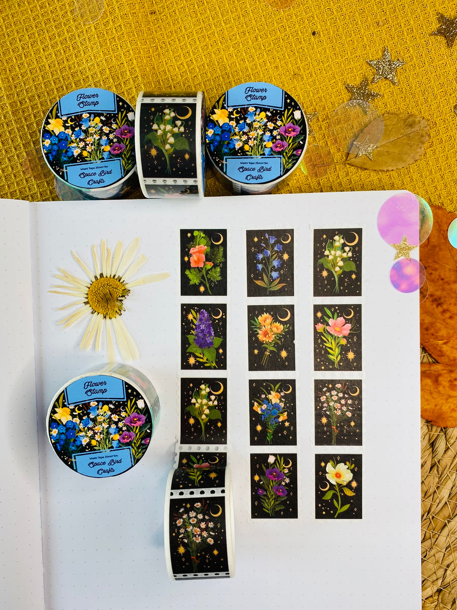 Floral Stamp Washi Tape