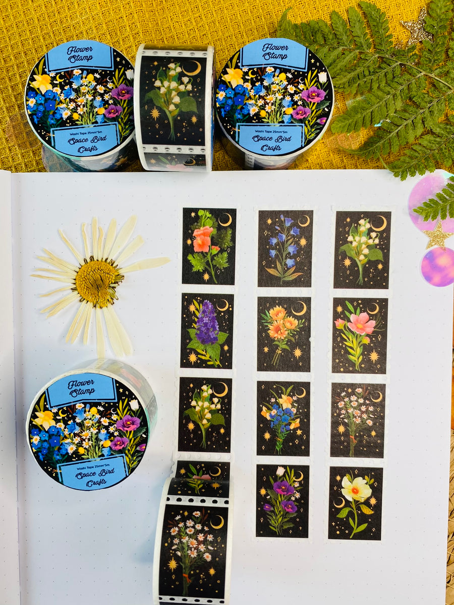 Floral Stamp Washi Tape