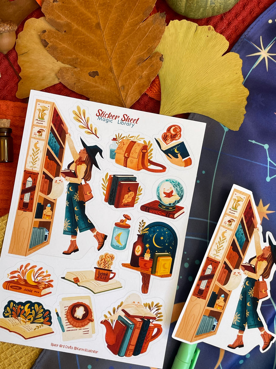 Magic Library Sticker Sheet