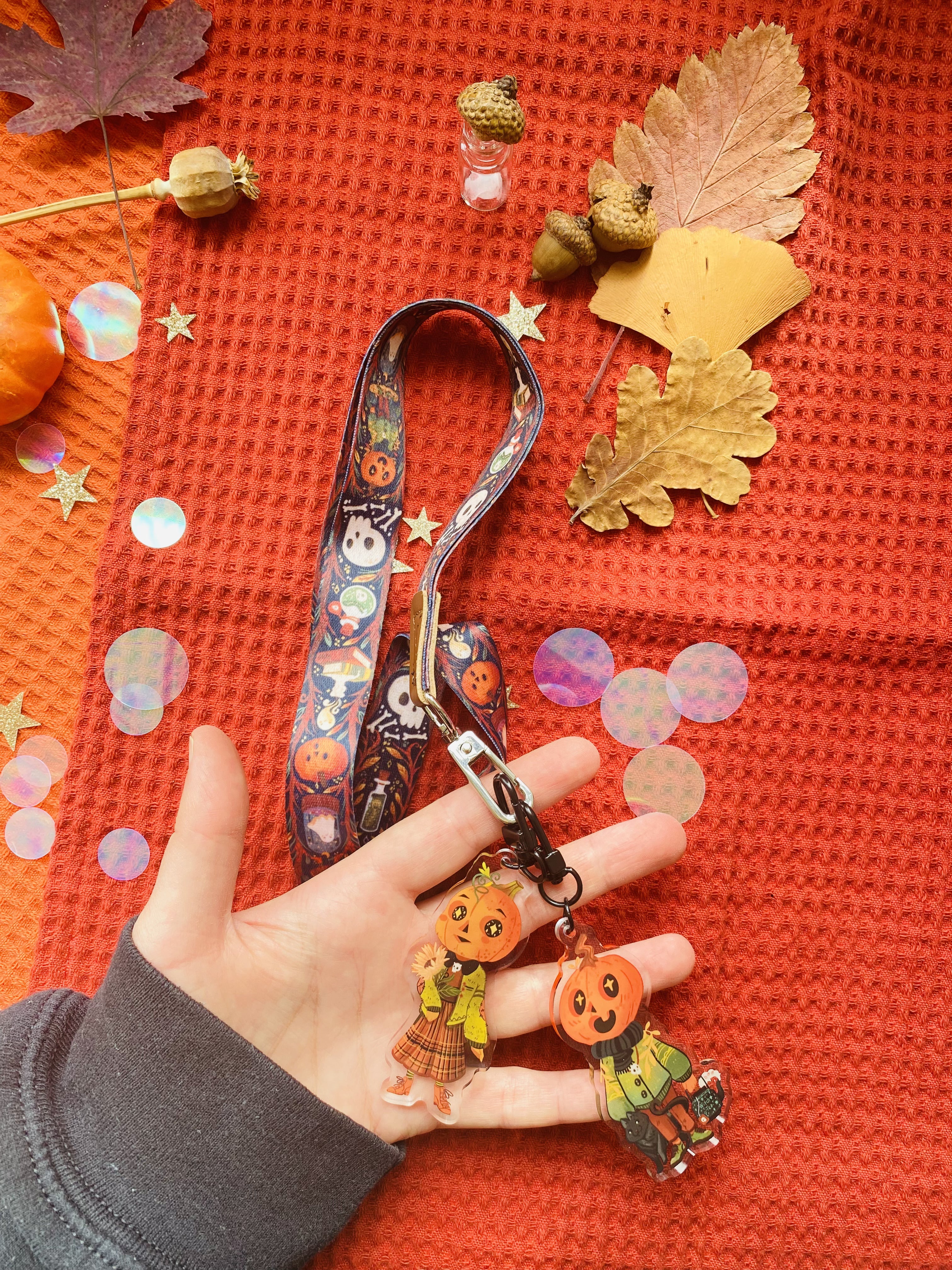 Halloween Pumpkin Couple Keycharms