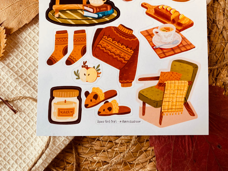 Fall Hygge Sticker Sheet