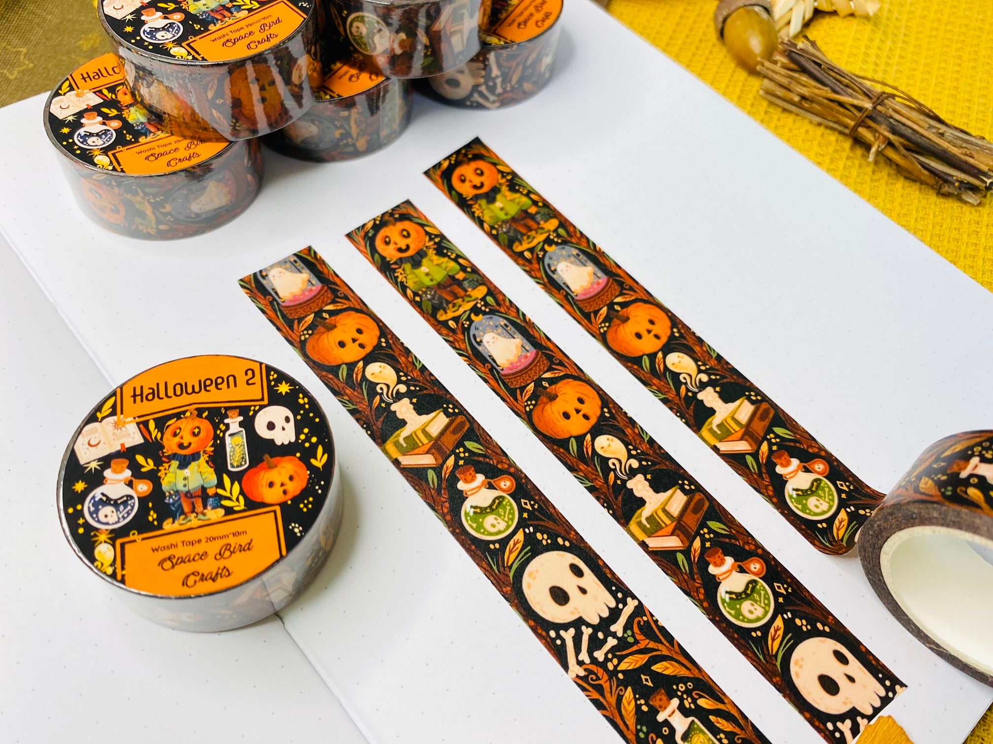 Witch - Halloween Washi Tape Set - 2 Spools