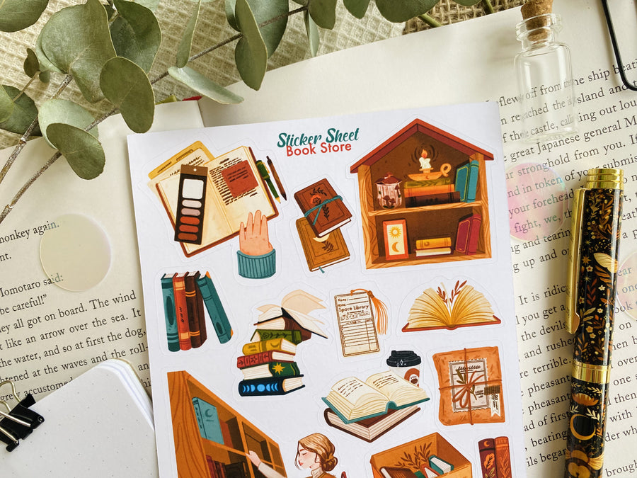 Book Shop Sticker Sheet