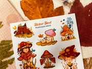 Mushroom Witch Sticker Sheet