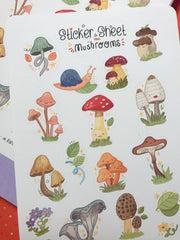 Mushroom Sticker Sheet