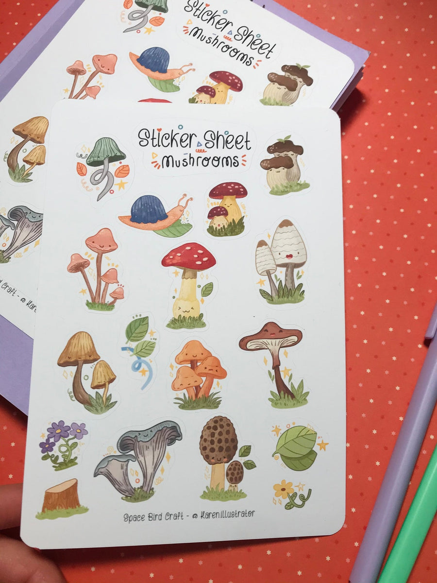 Mushroom Sticker Sheet