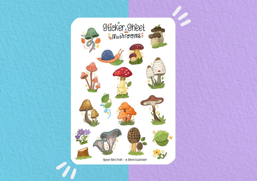 Mushroom Sticker Sheet