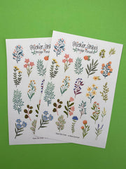 Vintage Flowers Sticker Sheet