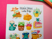 Cute Frog Sticker Sheet