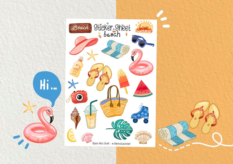 Beach Sticker Sheet